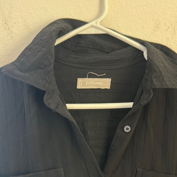 Everlane Black Button-Up Long dress - Picture 2 of 7